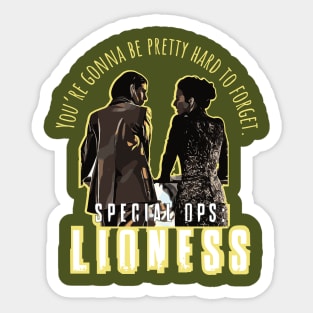 special ops lioness - your gonna be pretty hard to forget Sticker